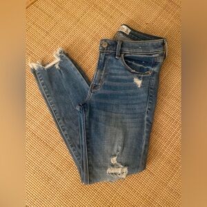 ABERCROMBIE & FITCH The Super Skinny Ankle Mid Rise Jeans 25/0xs